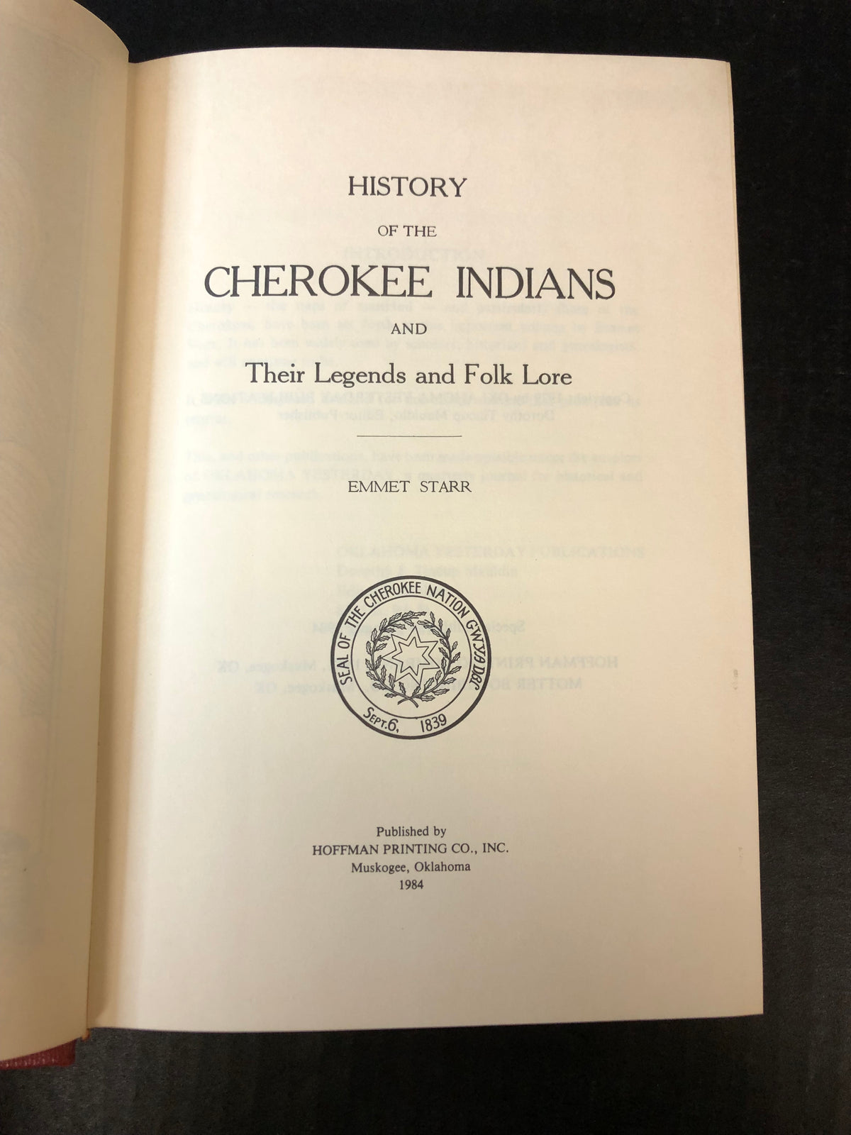 History of the Cherokee Indians - Emmet Starr - 1984