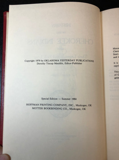 History of the Cherokee Indians - Emmet Starr - 1984