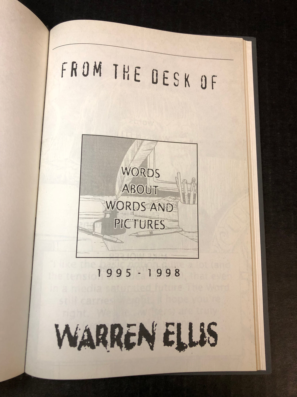 From the Desk of Warren Ellis - Warren Ellis - Signed - 2000
