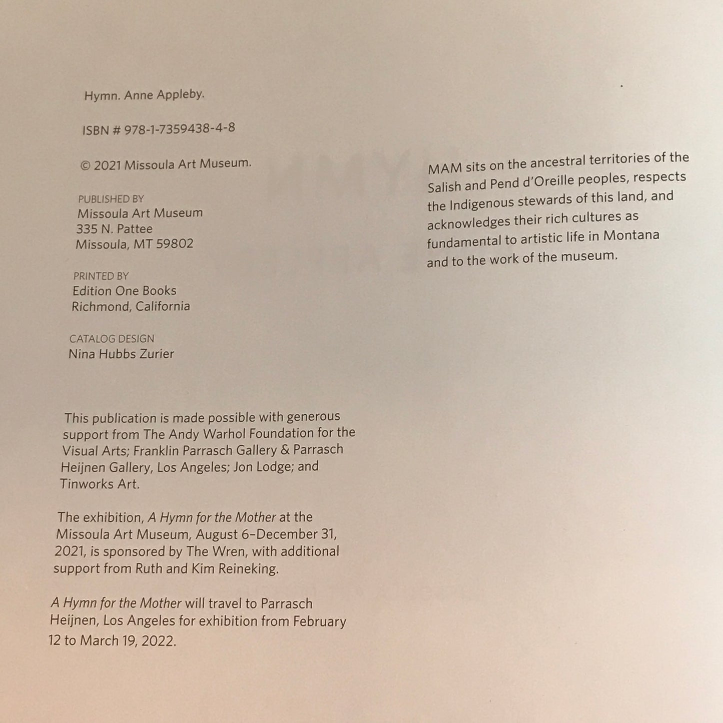 Hymn - Anne Appleby - Signed - 2021