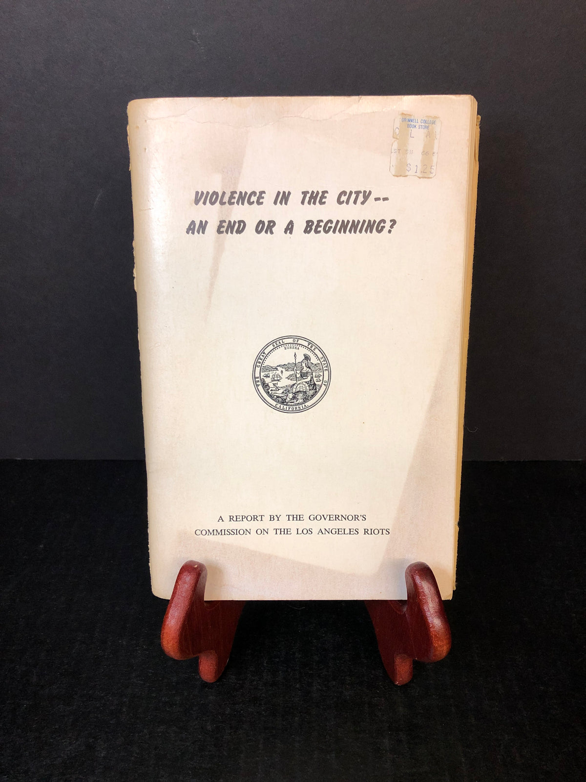 Violence in the City--An End or a Beginning? - Governor's Commission on the Los Angeles Riots - Map Included - 1965