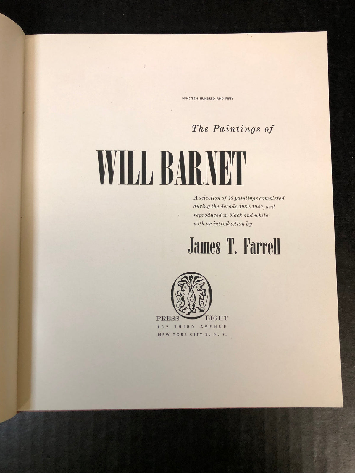 The Paintings of Will Barnet - James T. Farrell - Inscribed by Artist - 1950