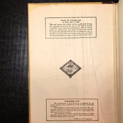 Polk's Tulsa City Directory - R. L. Polk & Co. Publishers - 1948
