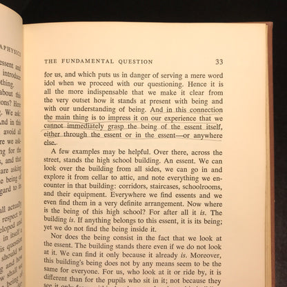 An Introduction to Metaphysics - Martin Heidegger - First Edition - 2nd Print - 1959