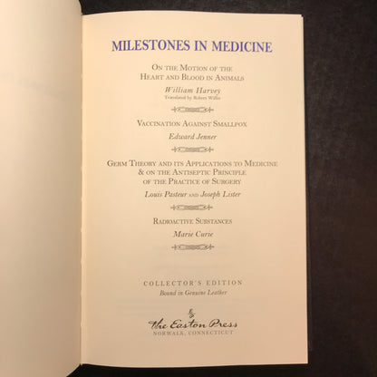 Milestones in Medicine - Easton Press - 2006