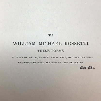 Rossetti's Poems - Dante Gabriel Rossetti - circa 1881