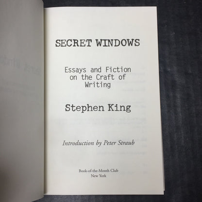 Secret Windows - Stephen King - Book Club Edition - 2000