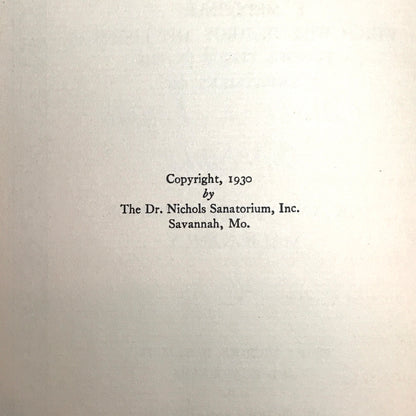 Cancer: Its Proper Treatment and Cure - Perry Nichols, M.D. - 1930