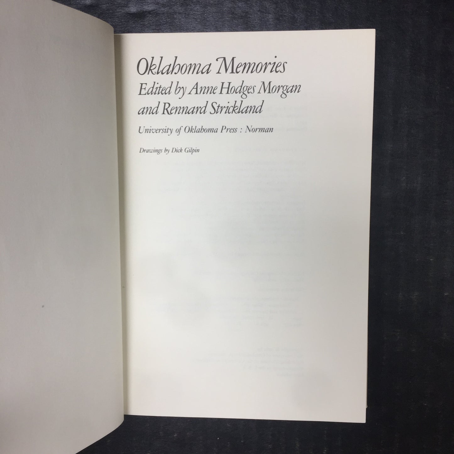 Oklahoma Memories - Anne Hodges Morgan - First Edition - Signed Twice - 1981