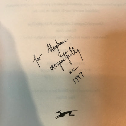 Plainwater - Anne Carson - Signed - 1st Edition - 1995