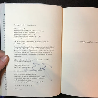 41: A Portrait of My Father - George W. Bush - Signed - 1st Edition - 2014