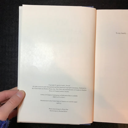 My American Journey - Colin Powell and Joseph E. Pearson - Signed - 1995