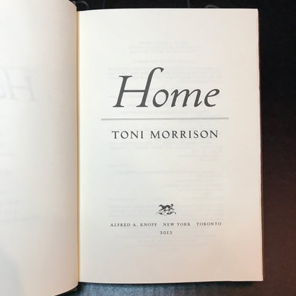 Home - Toni Morrison - Signed - 2012