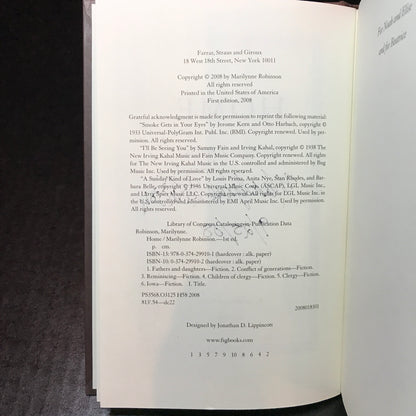 Home - Marilynne Robinson - Signed - 2008