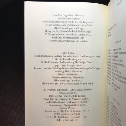 Der Herr Der Ringe (Lord of the Rings) - J. R. R. Tolkien - German Edition - 1994