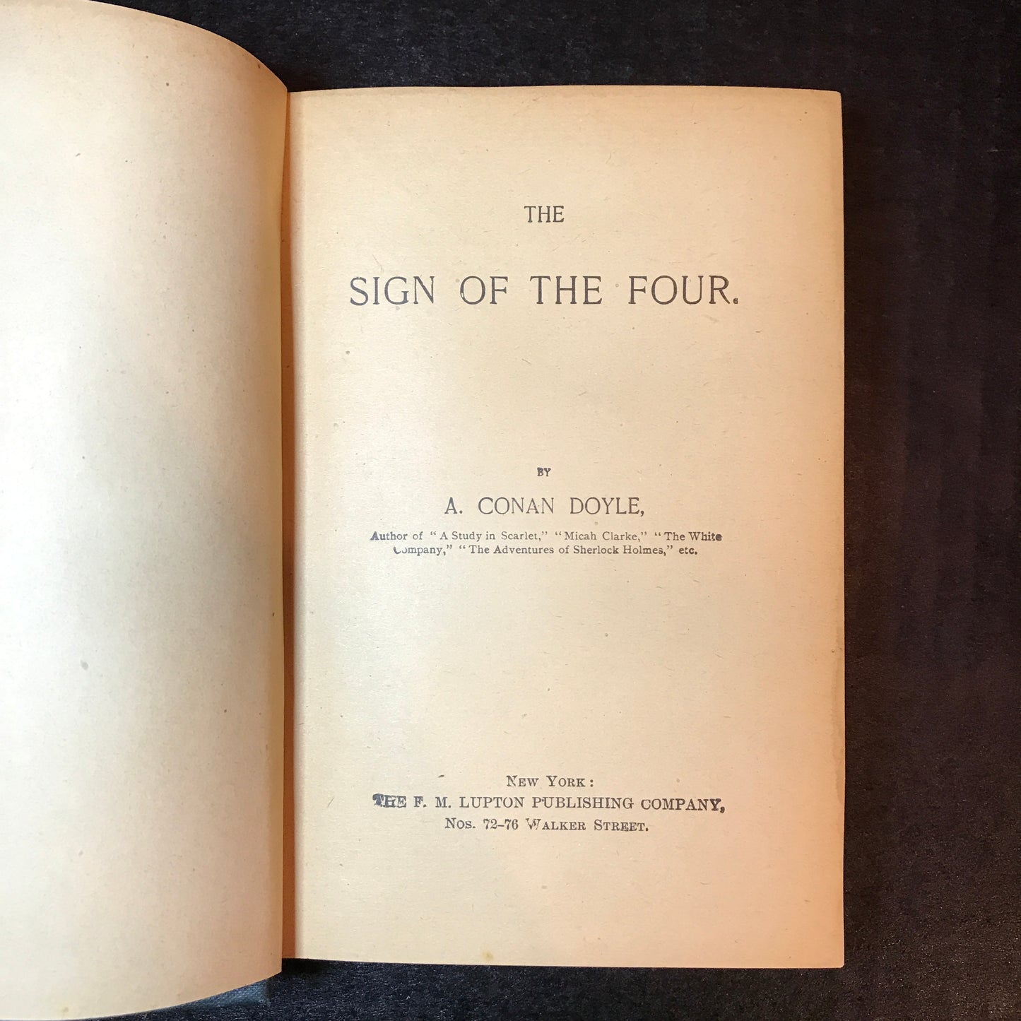 The Sign of the Four - Arthur Conan Doyle - c. 1890s
