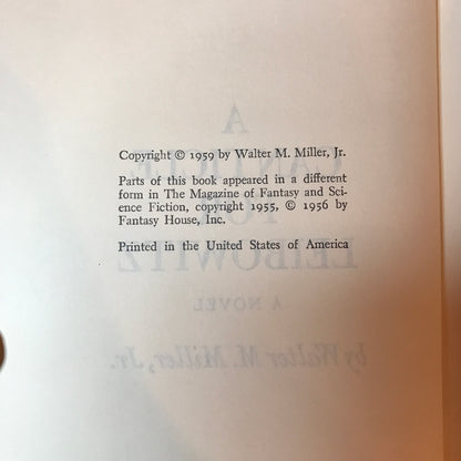 A Canticle for Leibowitz - Walter M. Miller, Jr. - Book Club Edition - 1959