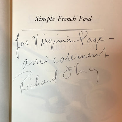 Simple French Food - Richard Olney - Signed - 1st Edition - 1974