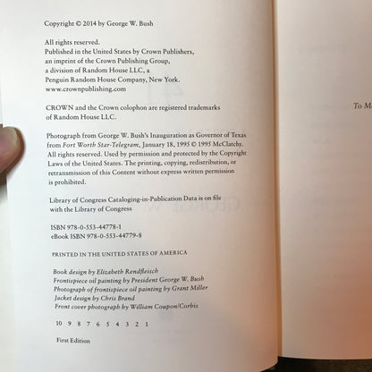 41: A Portrait of My Father - George W. Bush - Signed - First Edition - 2014