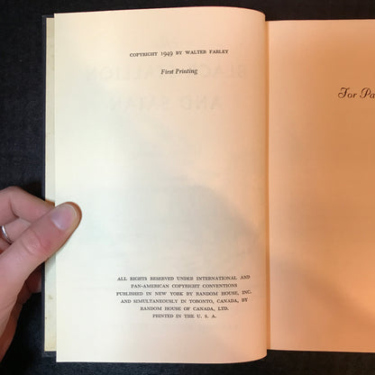 The Black Stallion and Satan - Walter Farley - 1st Print - 1949