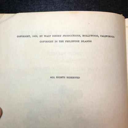 Mickey Never Fails - Robin Palmer - Walt Disney - 1st Thus - 1939