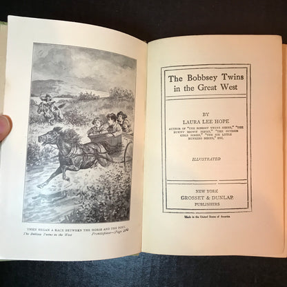 The Bobbsey Twins in The Great West - Laura Lee Hope - 1st Edition - 1920