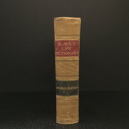 A Law Dictionary - Henry Campbell Black - Second Edition - 1910