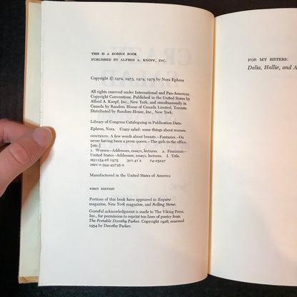 Crazy Salad: Some Things About Women - Nora Ephron - 1st Edition - 1975