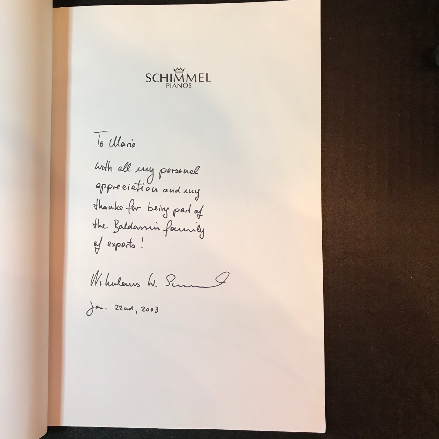 Piano Manufacturing: An Art and A Craft - Nikolaus W. Schimmel - Signed - 2000