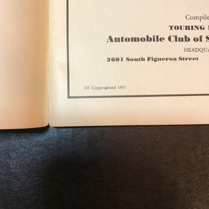 Eastern Coastal Highway & Old Spanish Trail - Automobile Club of Southern California - 1933