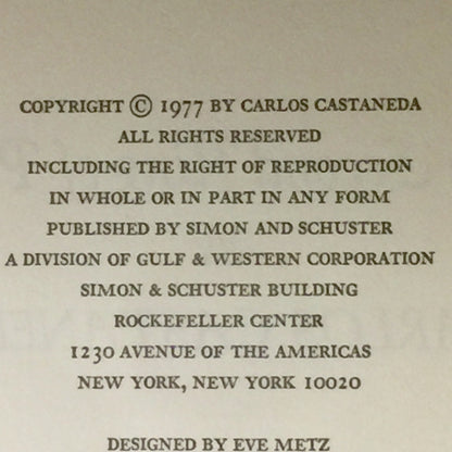 The Second Ring of Power - Carlos Castaneda - First Edition - 1977