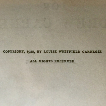 Autobiography of Andrew Carnegie - Houghton Mifflin Company - 1924