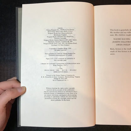 It - Stephen King - 1st Edition - 1986