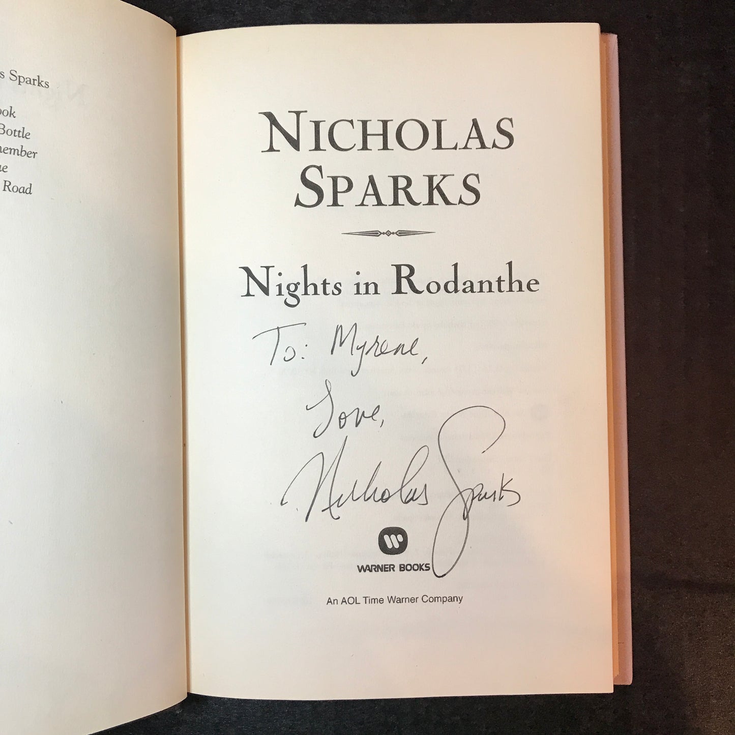 Nights in Rodanthe - Nicholas Sparks - 1st Edition - Signed - 2002