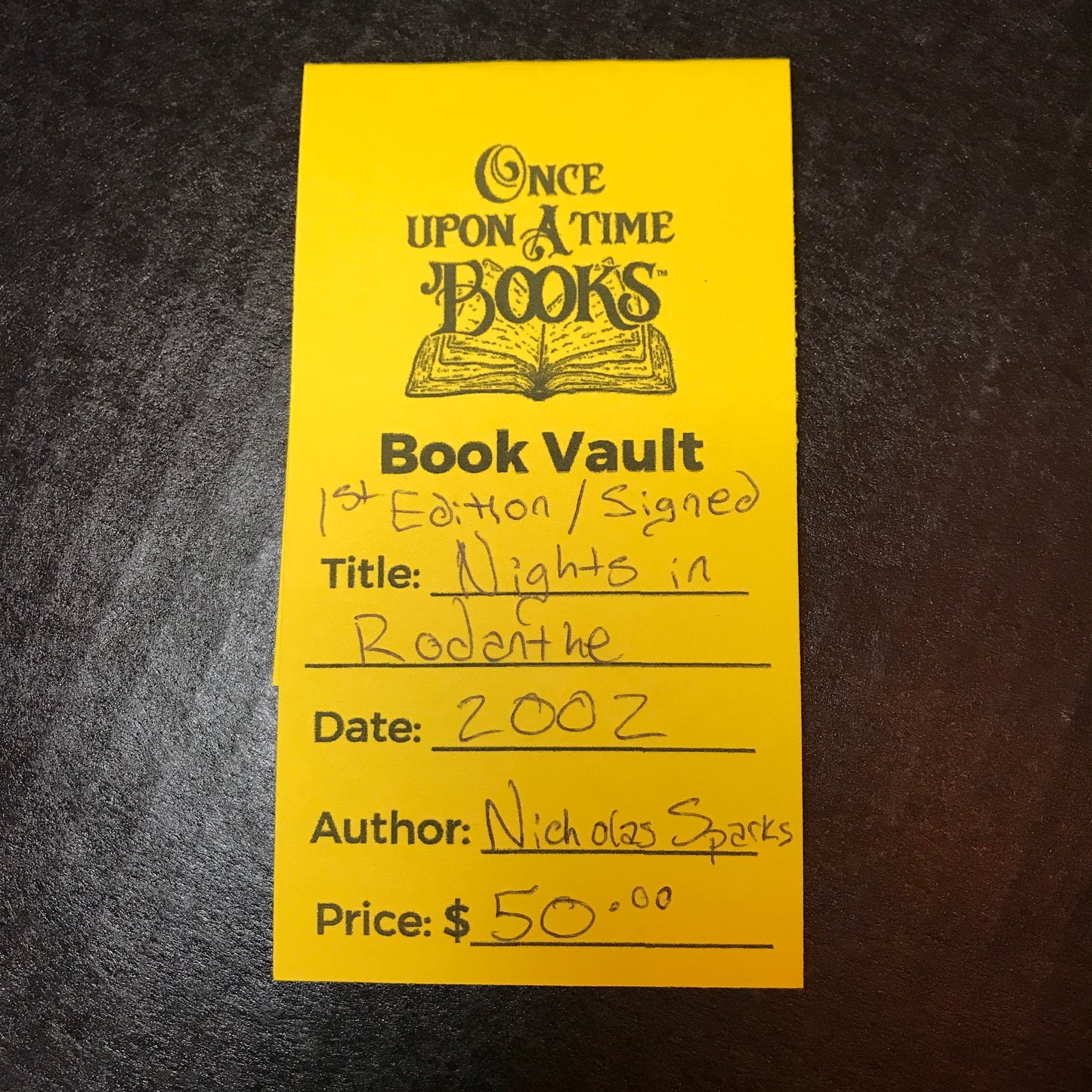 Nights in Rodanthe - Nicholas Sparks - 1st Edition - Signed - 2002