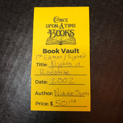 Nights in Rodanthe - Nicholas Sparks - 1st Edition - Signed - 2002