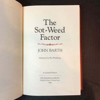 The Sot-Weed Factor - John Barth - Signed - Franklin Library - 1980
