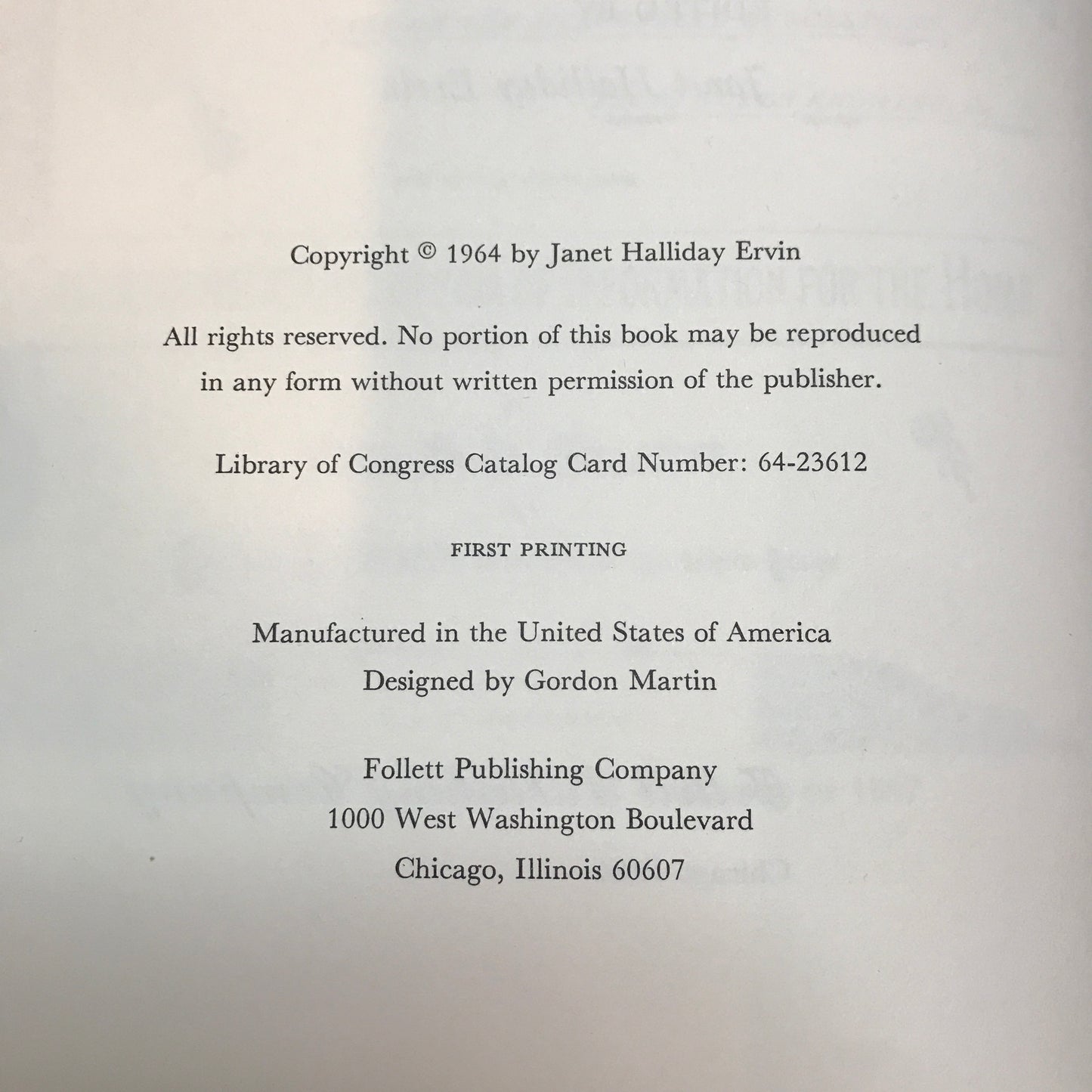 The White House Cookbook - Janet Halliday Ervin - 1964