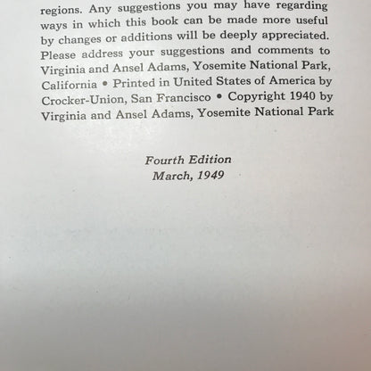 Illustrated Guide to Yosemite Valley - Virginia & Ansel Adams - 1949