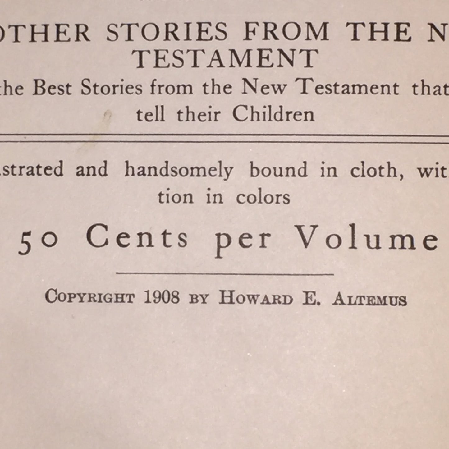 Mother Stories - Howard E. Altemus - 1908