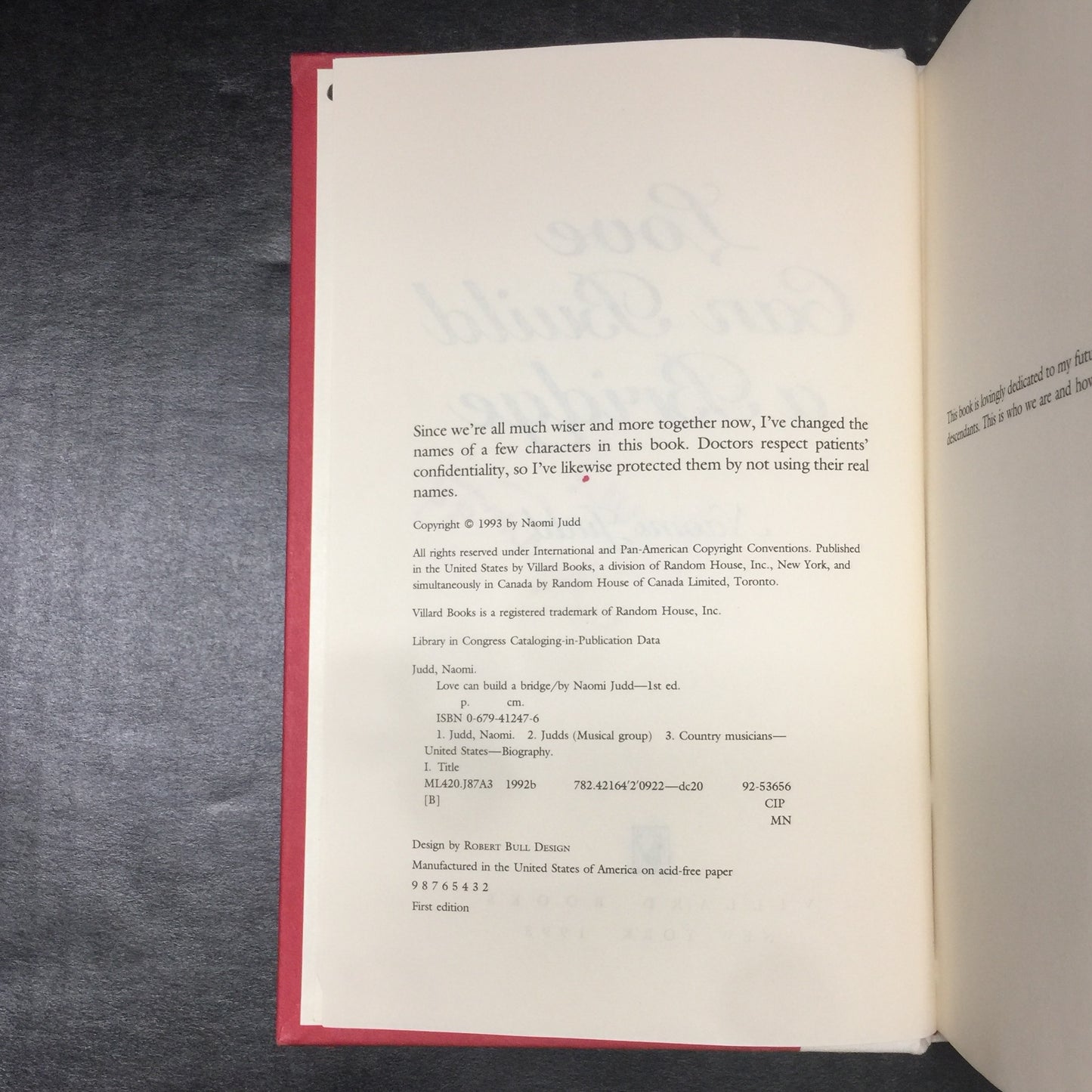 Love Can Build a Bridge - Naomi Judd - Signed by Author - First Edition - 1993