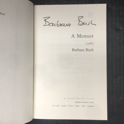 A Memoir - Barbara Bush - Signed by Author - 1994