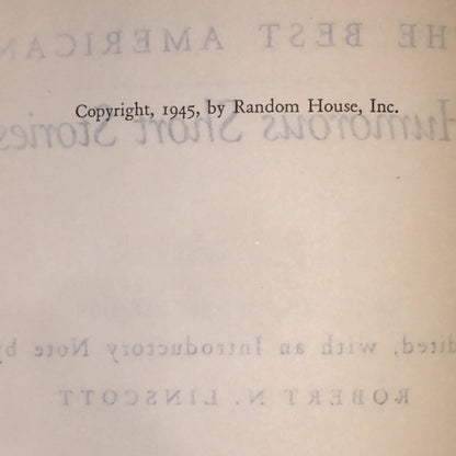 Best American Humorous Short Stories - Various Authors - Modern Library - 1945
