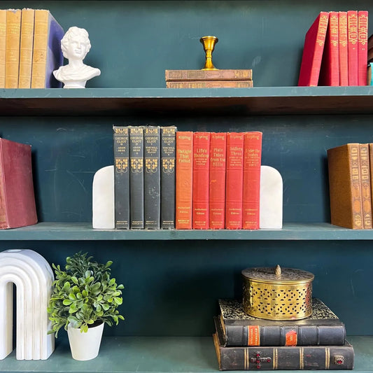 Books by the Foot | Vintage Classic Ornate Decorative Designer Bundle | Collection of Hardcover Books | Display Prop & Staging | Home Decor