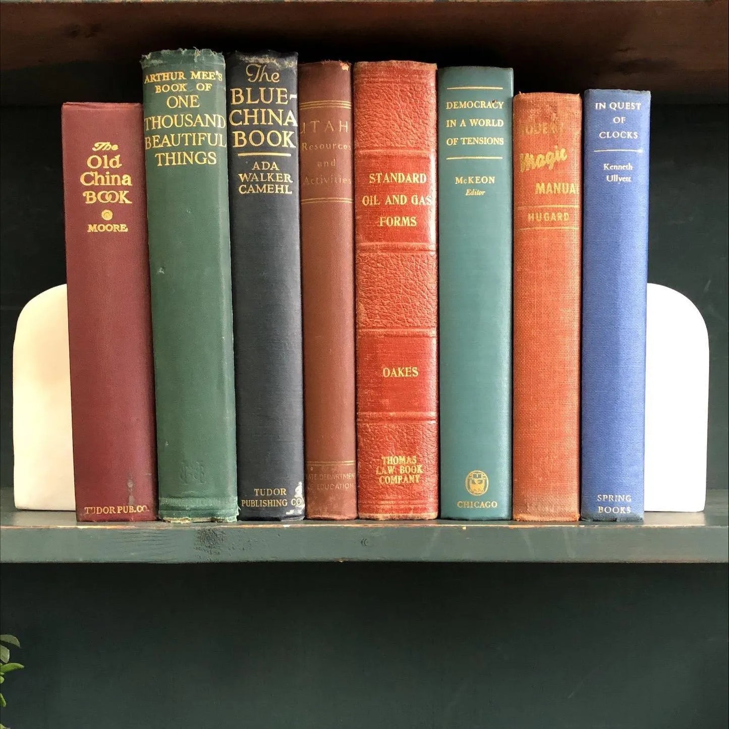 Decorative Non-Fiction Books by the Foot: Display Prop - 8 Hardcover Books