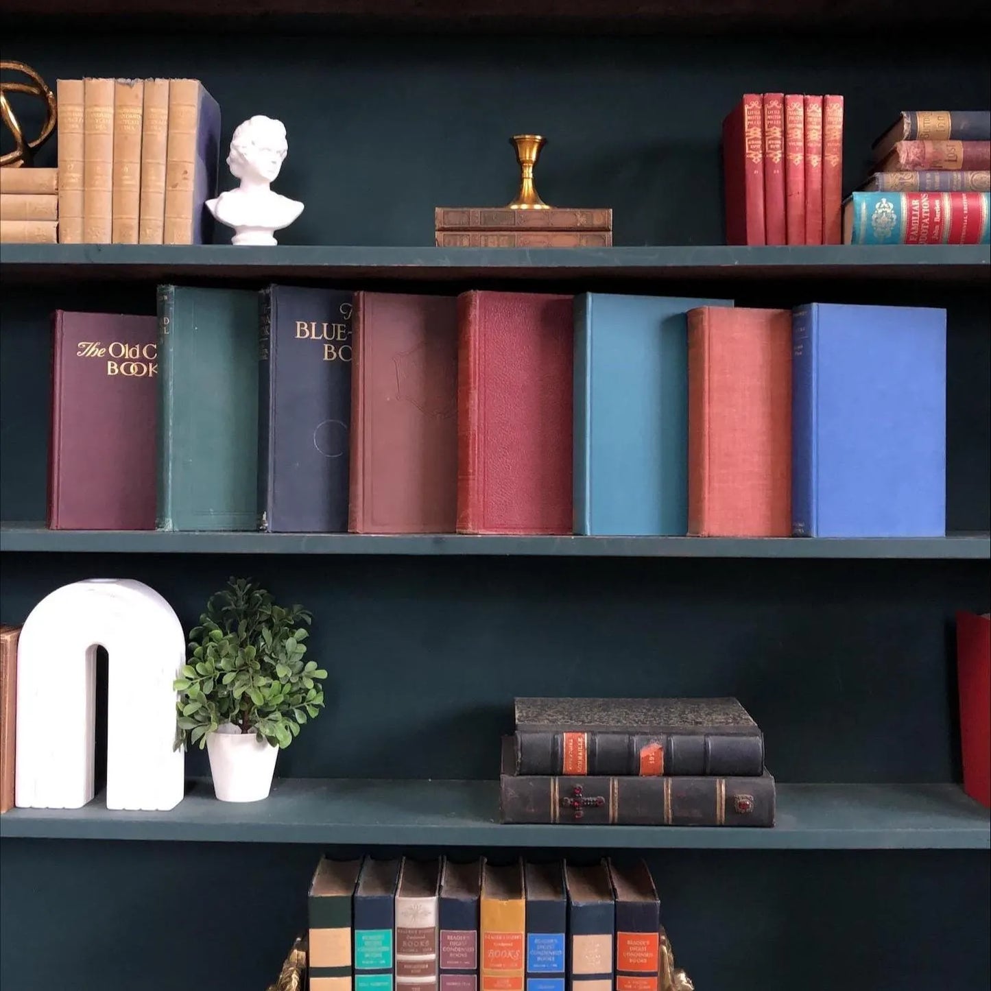 Decorative Non-Fiction Books by the Foot: Display Prop - 8 Hardcover Books