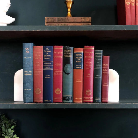 Decorative Non-Fiction Books by the Foot: Display Prop - 9 Hardcover Books