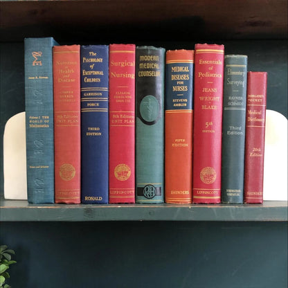 Decorative Non-Fiction Books by the Foot: Display Prop - 9 Hardcover Books