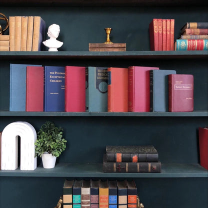 Decorative Non-Fiction Books by the Foot: Display Prop - 9 Hardcover Books