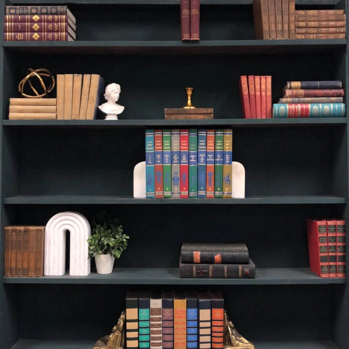 Classic Books by the Foot: Collier's Junior Classics Complete Set 10 Volumes, Display Hardcovers